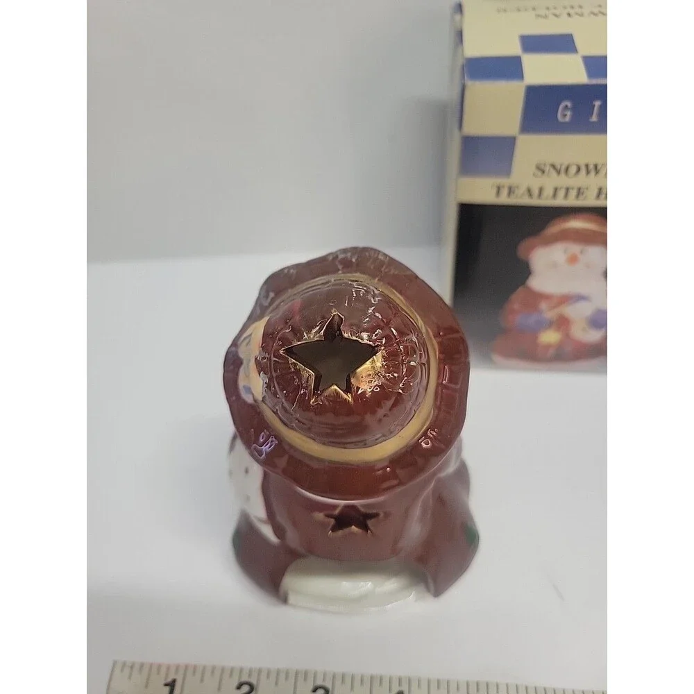 Ceramic‎ Snowman Votive Tea Light Figurine
